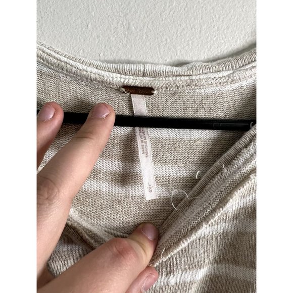 FREE PEOPLE Between The Lines Striped Tunic Dress $78 Retail Size LG - Picture 2 of 5